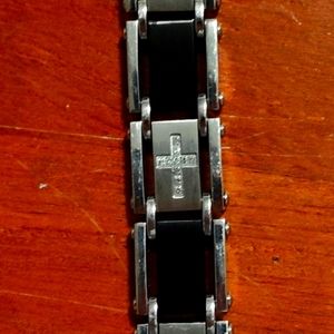 Men's 1/4 carat stainless steel tennis bracelet